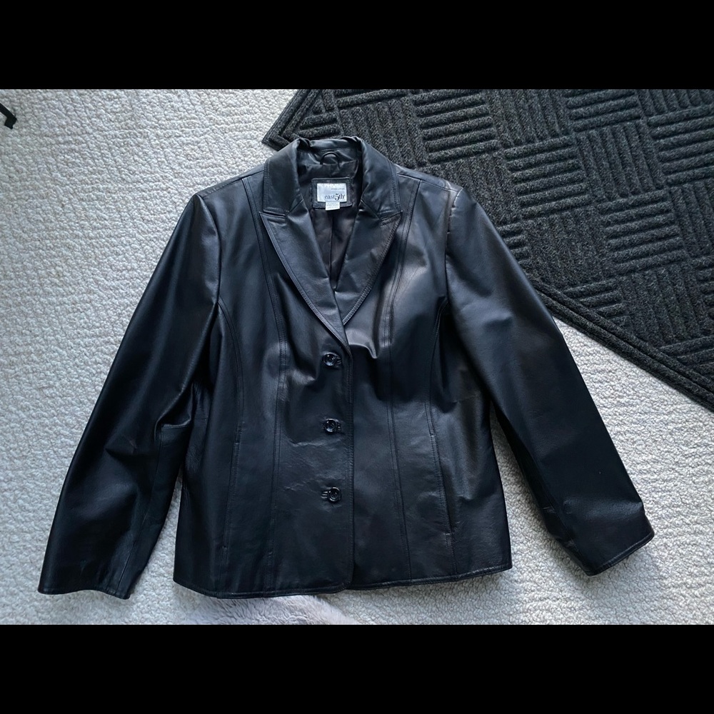 Womens XL East 5th Genuine Leather Jacket